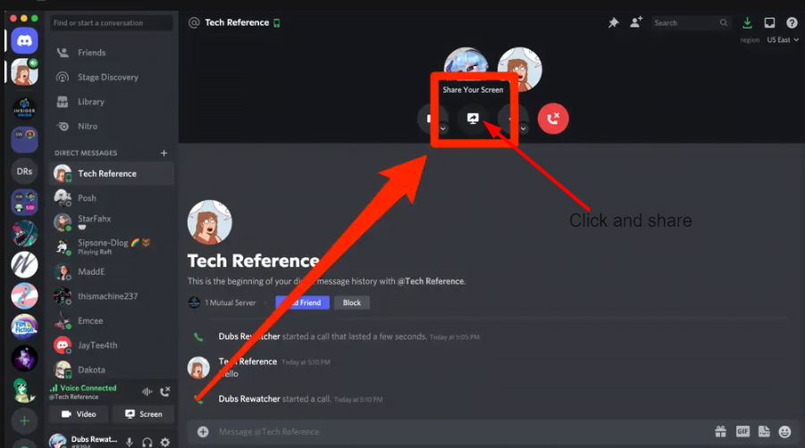 How to screenshare on discord