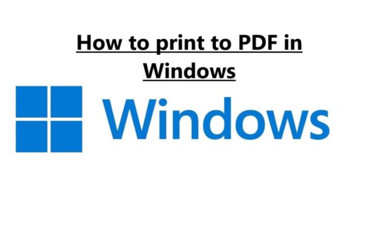 How to print to PDF in Windows